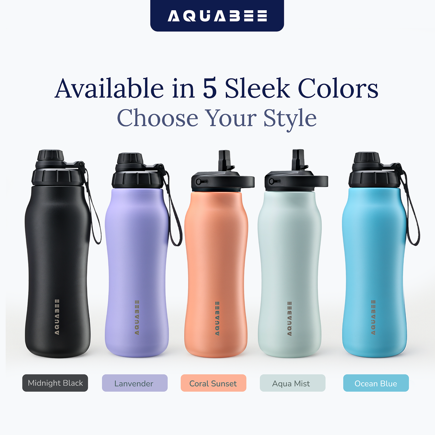 Aquabee Insula Stainless Steel Water Bottle with Double-Wall Vacuum Insulated